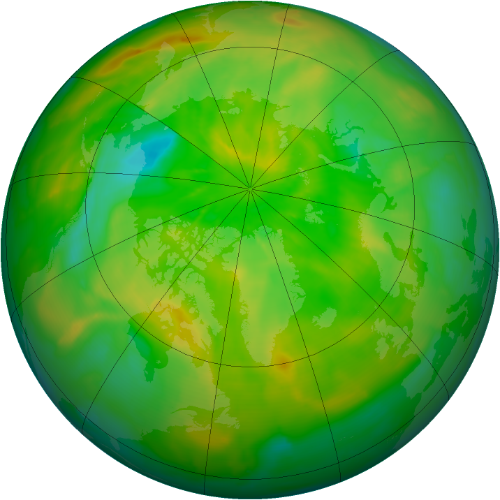 Arctic ozone map for 10 June 2012